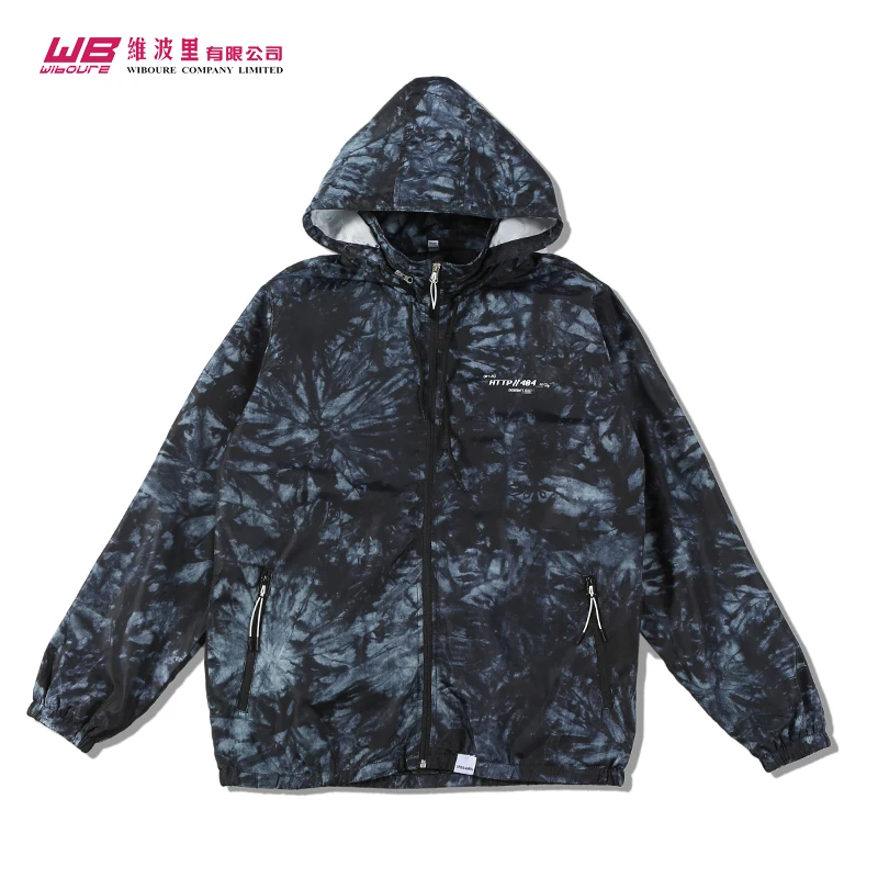 Eco Friendly Cheap price fashionable in stock uniform design maker Polyester digital print dip dye outdoor parka for men