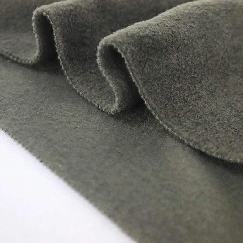 Recycle PET-fabric waste sustainable Green ECO friendly circular knit fleece anti pilling textile garment apparel blanket lining