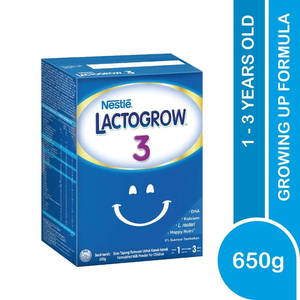 
Lactogrow 3 (1 to 3 Years and above) 650g High Quality Baby Food 