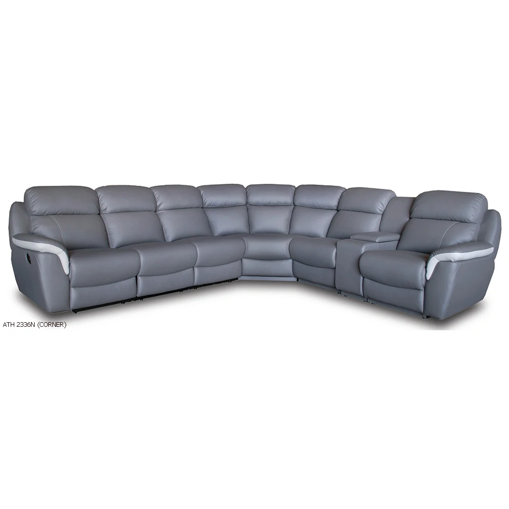 Sofa ATH 2336N Living Room Modern Home Furniture Genuine Leather Fabric Modular Design Couch Lounges Corner L-shape Malaysia