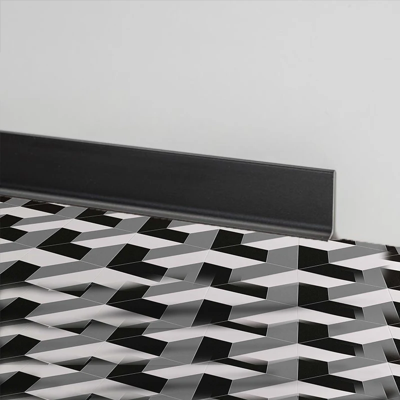 60 мм 8 см клейкие алюминиевые металлические плинтусы для защиты стен