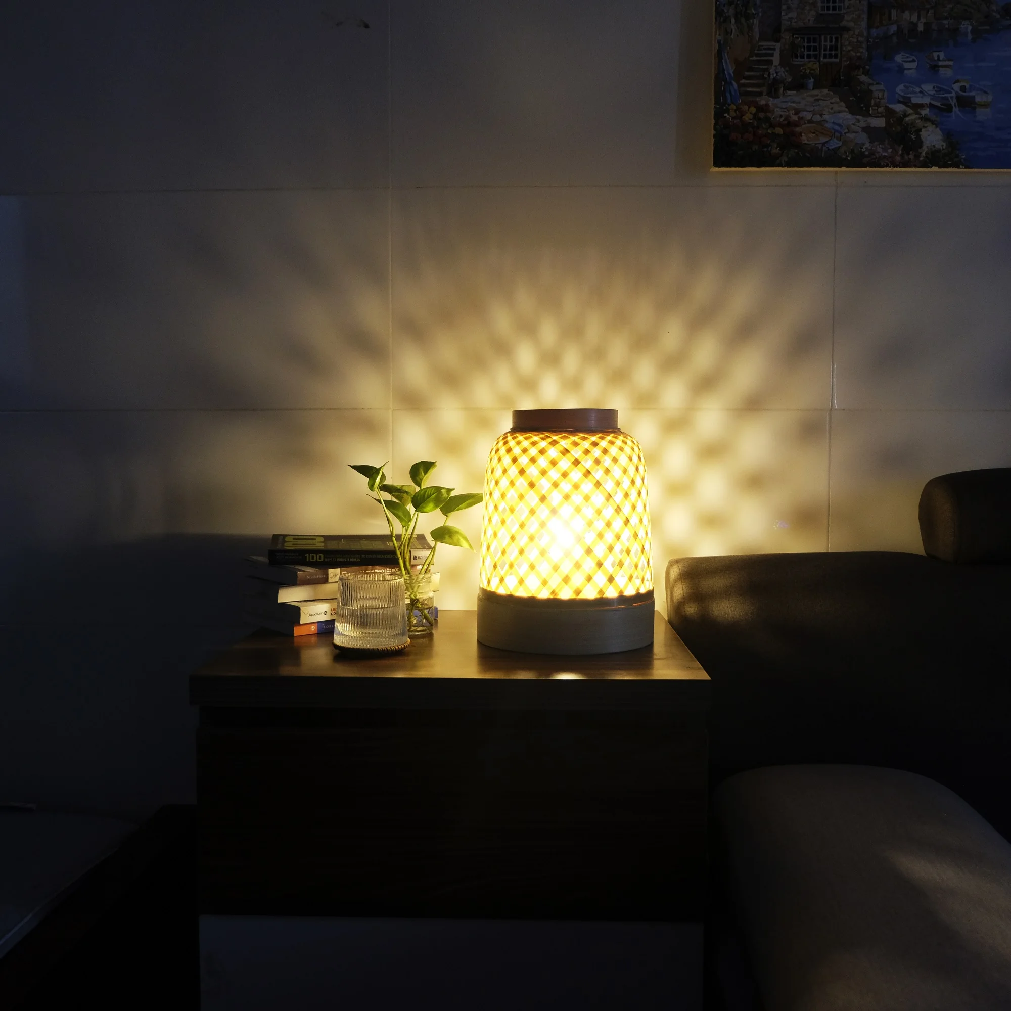 bamboo Lamp Atmosphere Desk Night Light LED table lamp indoor decorative lights ietnamese-style bed and breakfast bedroom light