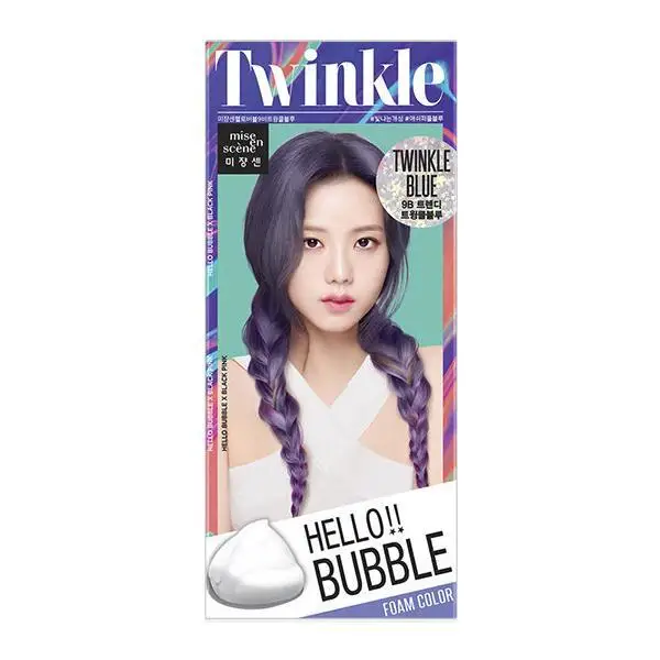 color hair dye Miseenscene Hello Bubble foam Black Pink Foam Hair Color hair Dye Coloring