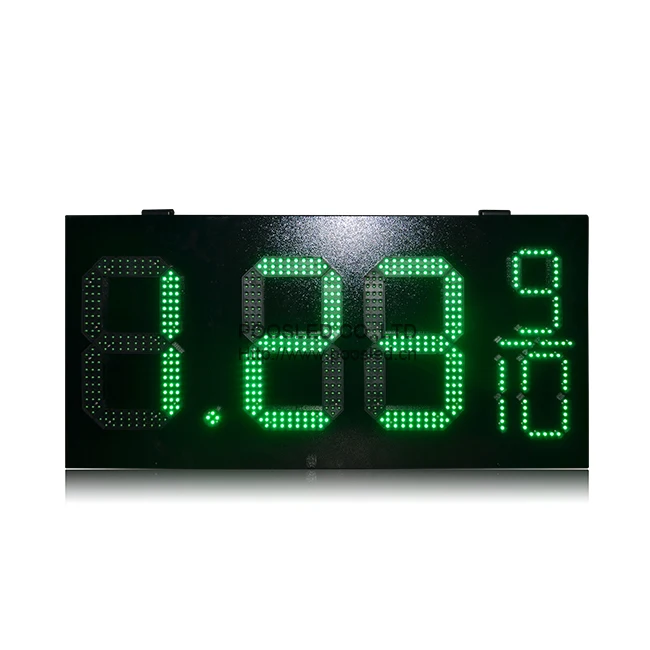 Customized LED gas price screen advertising player 7 segments price display led oil gas station sign with RF remote control