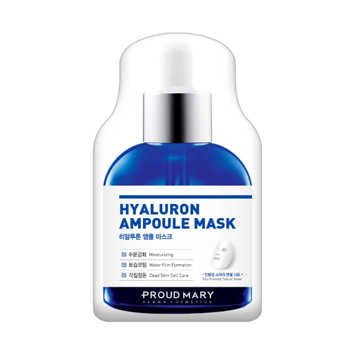 Korea Proud Mary Facial Sheet Masks Hyaluronic Acid Mask 25g*10 with key ingredient sodium hyaluronate for ultra moisturizing