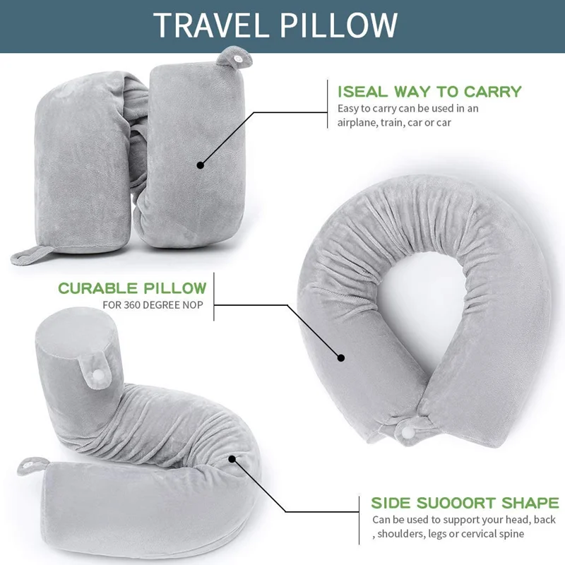 Wholesale Twist Memory Foam Pillow Travel Memory Foam Neck Pillow Roll For Travel And Home