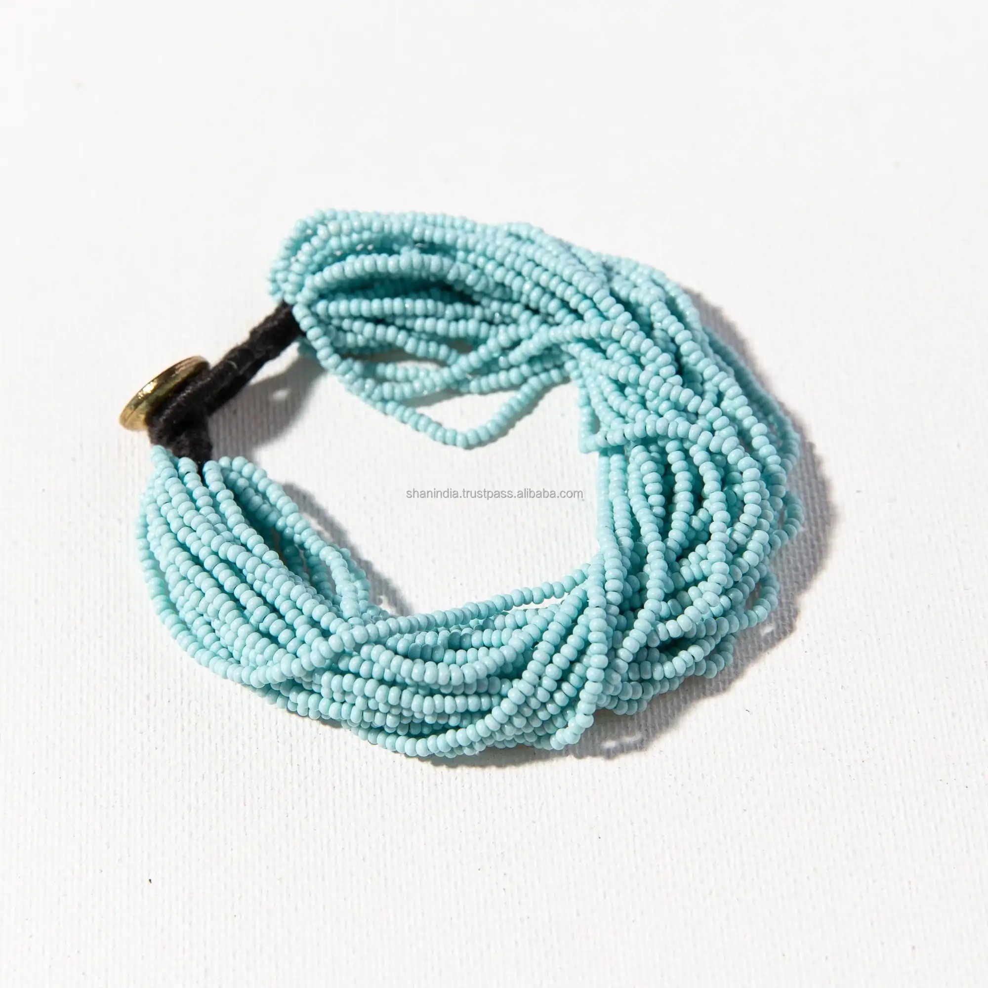 Glass Beads Multilayered Bracelet with lock