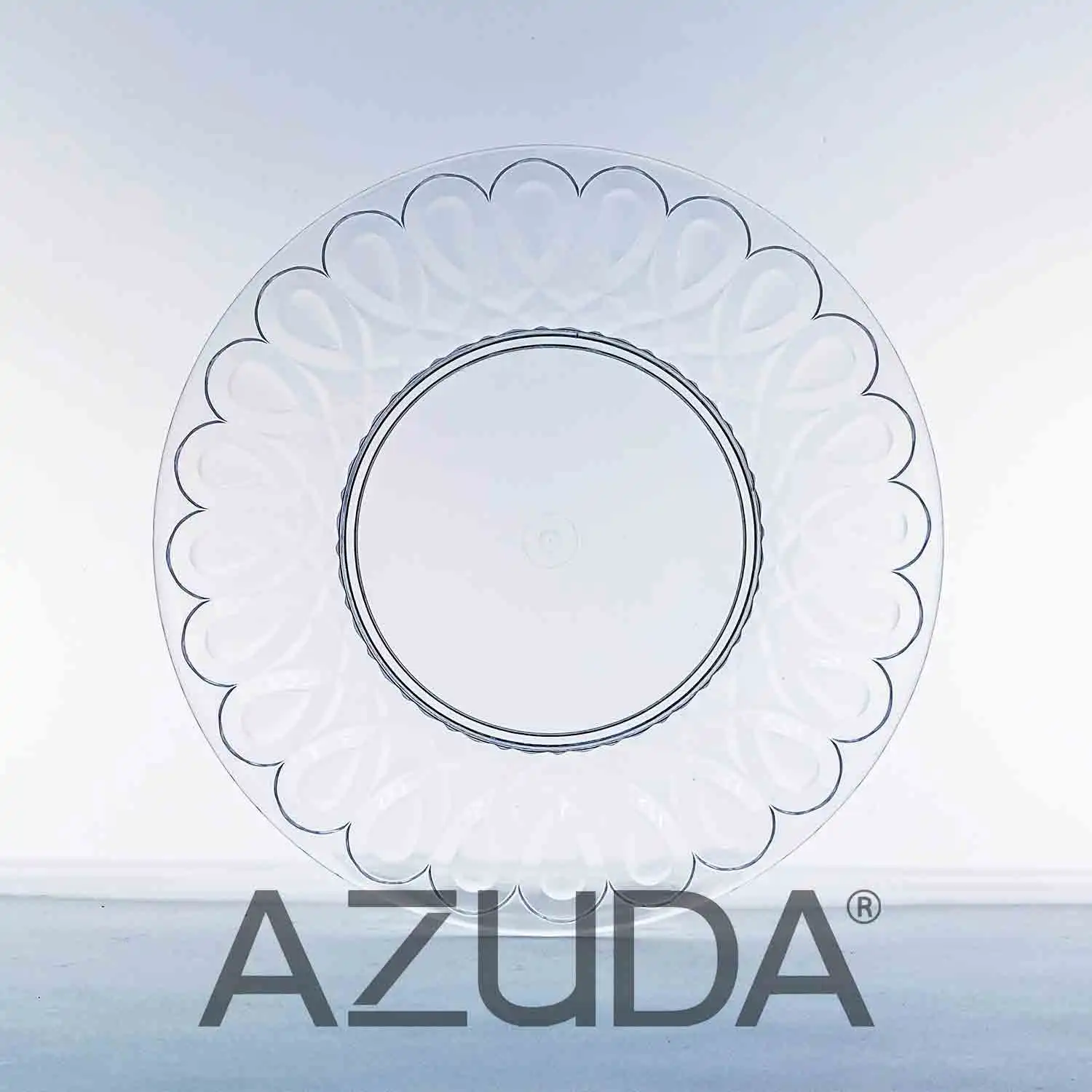 
AZUDA_Peacock Design Transparent Plastic Dish 