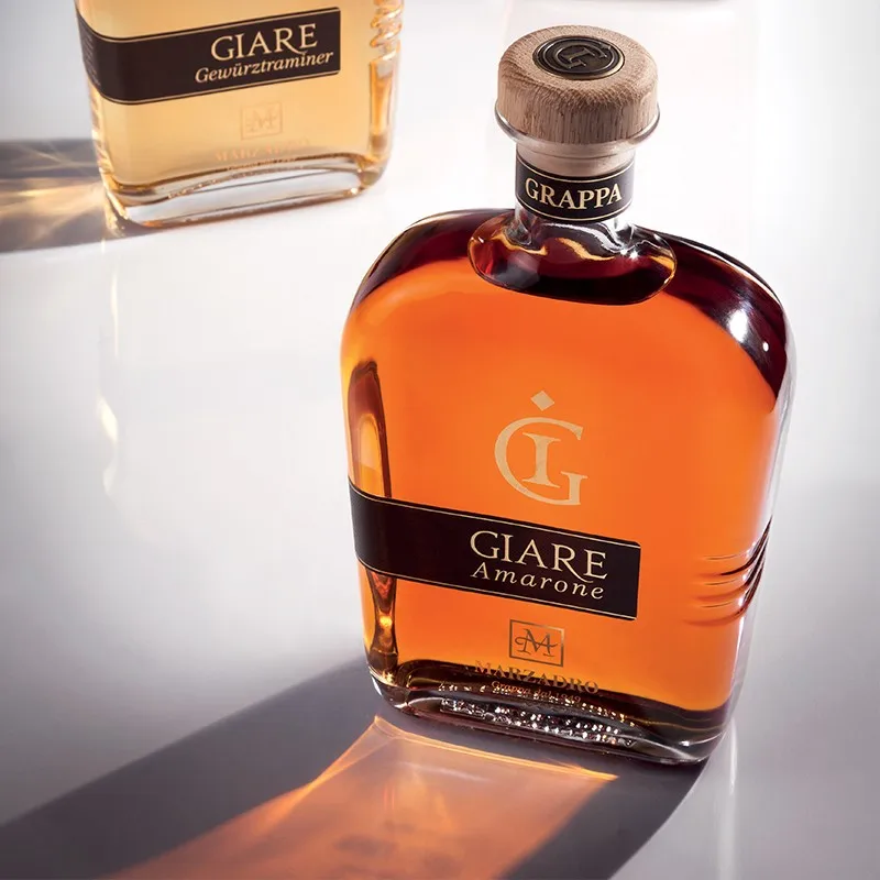 Italian high quality GRAPPA RISERVA LE GIARE AMARONE in wood aged For Export