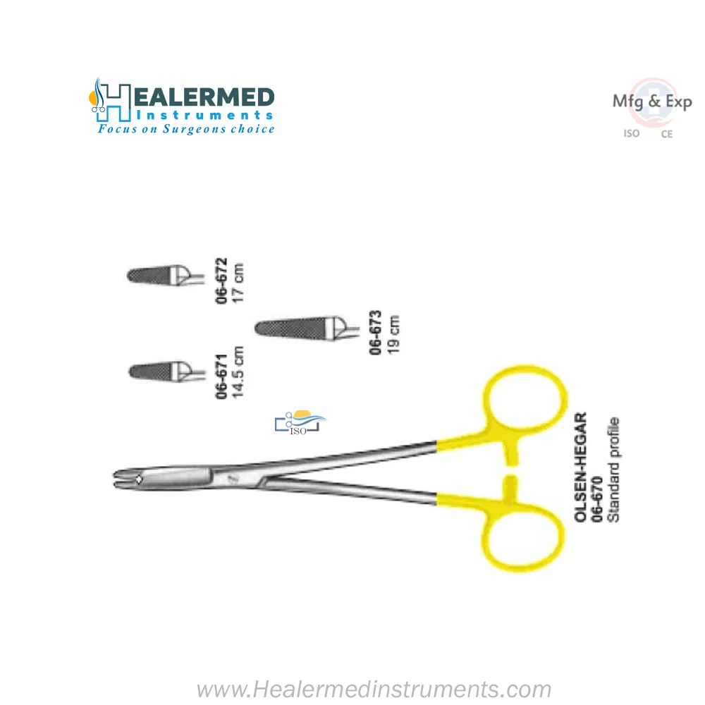 OLSEN-HEGAR Manual Stainless Steel Needle Holders 19 cm T.C.