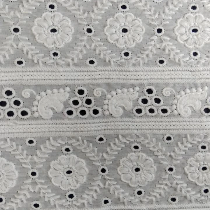 
100% Cotton Embroidery Lace Fabric 