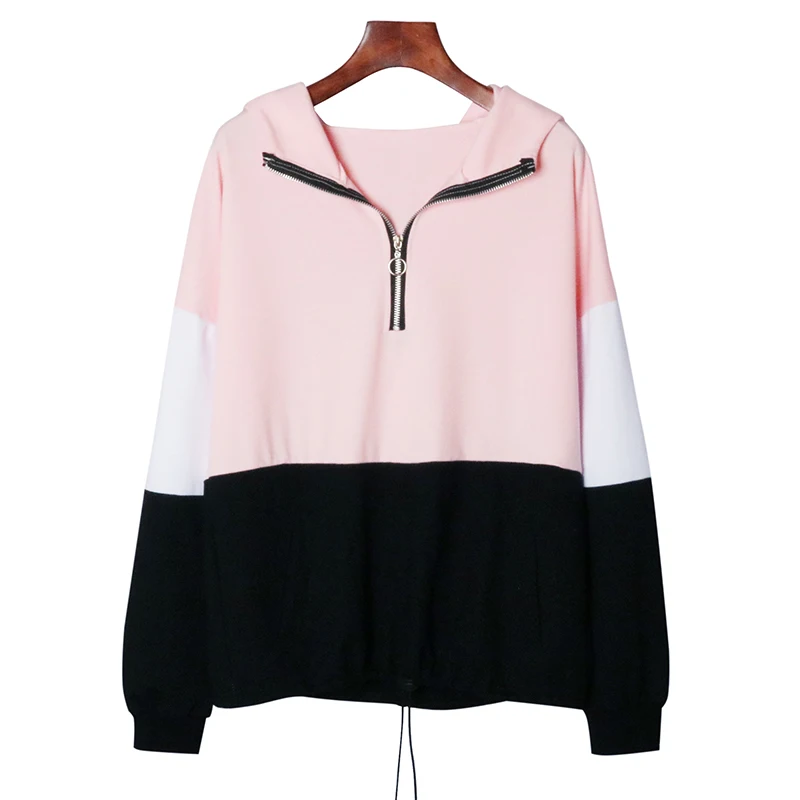 Wholesale  autumn women fashion new hoodie jacket zipper sweatshirts long sleeves hoodies