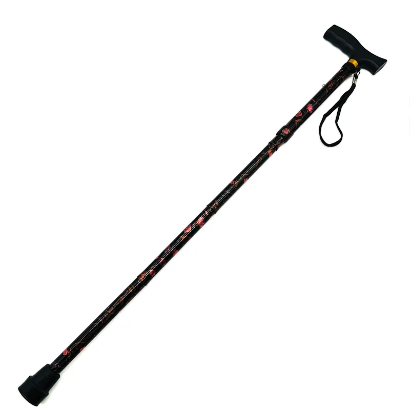 Custom printing adjustable walking stick aluminum cane hiking