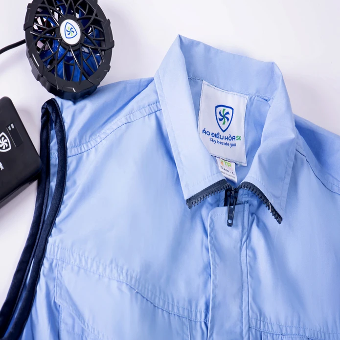 Hot Environment Men Cooling Air Conditioner Clothes Fan cooling shirt made in Vietnam