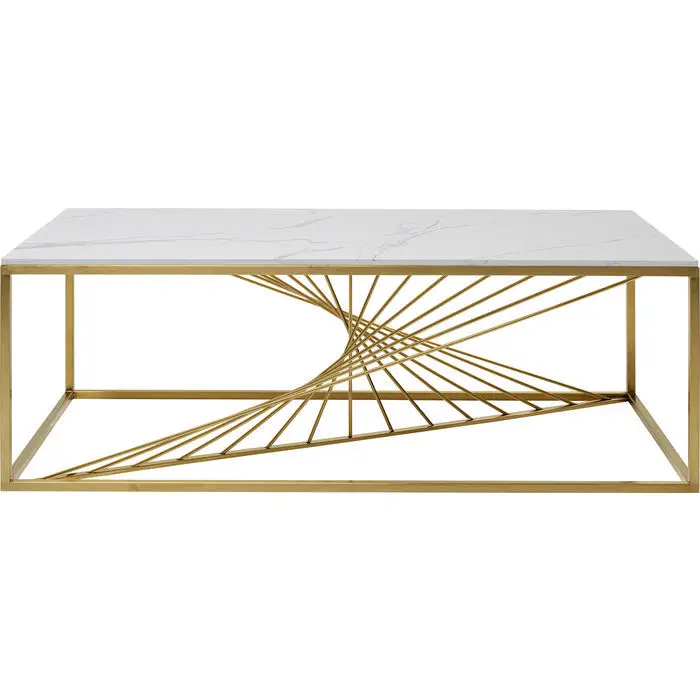 Square Shape Metal Coffee Table for Living Room Clear Glass Top  On MS Frame SS Frame Cheap Affordable Metal Furniture Wholesale