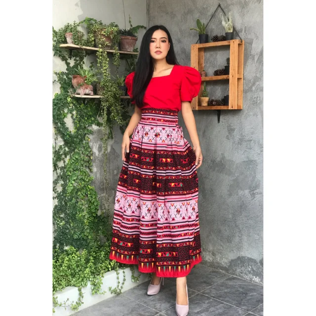 Лидер продаж тайские повседневные женские платья премиум-класса ручная работа Лада Лана коллекция 037 комплект ручной юбки