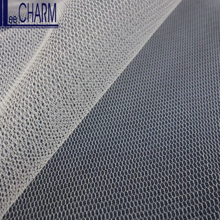 LCY665 100% Nylon 30D Pink Tulle Fabric