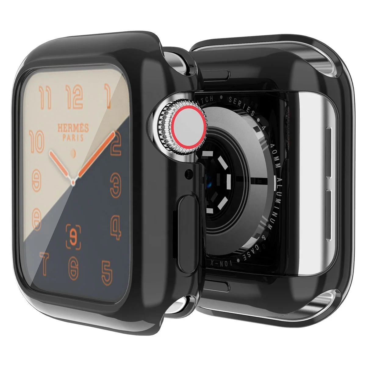 Thin Rugged Cases Overall Protective Cover Soft TPU with PC Tempered Glass Screen Protector for i Watch Series 4