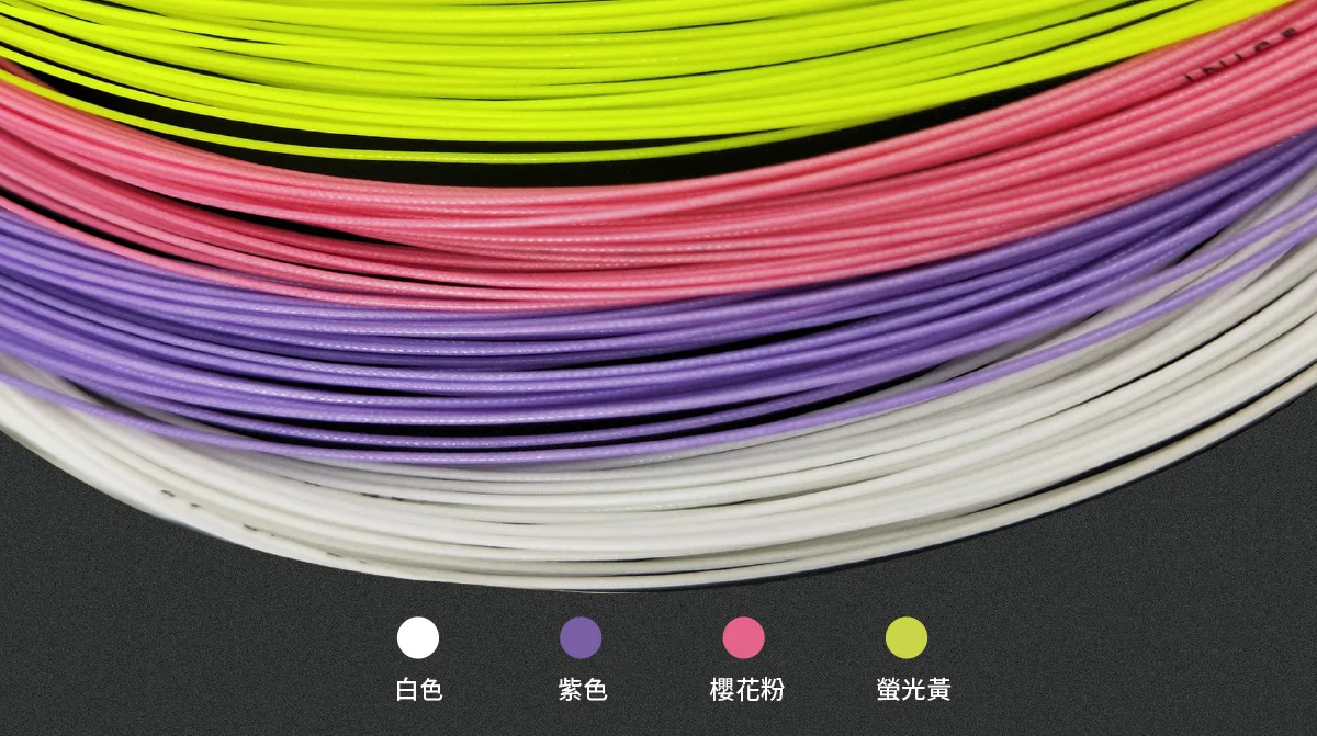 JNICE JS-66 TI Yellow/ Purple/ Pink/ White badminton racket string