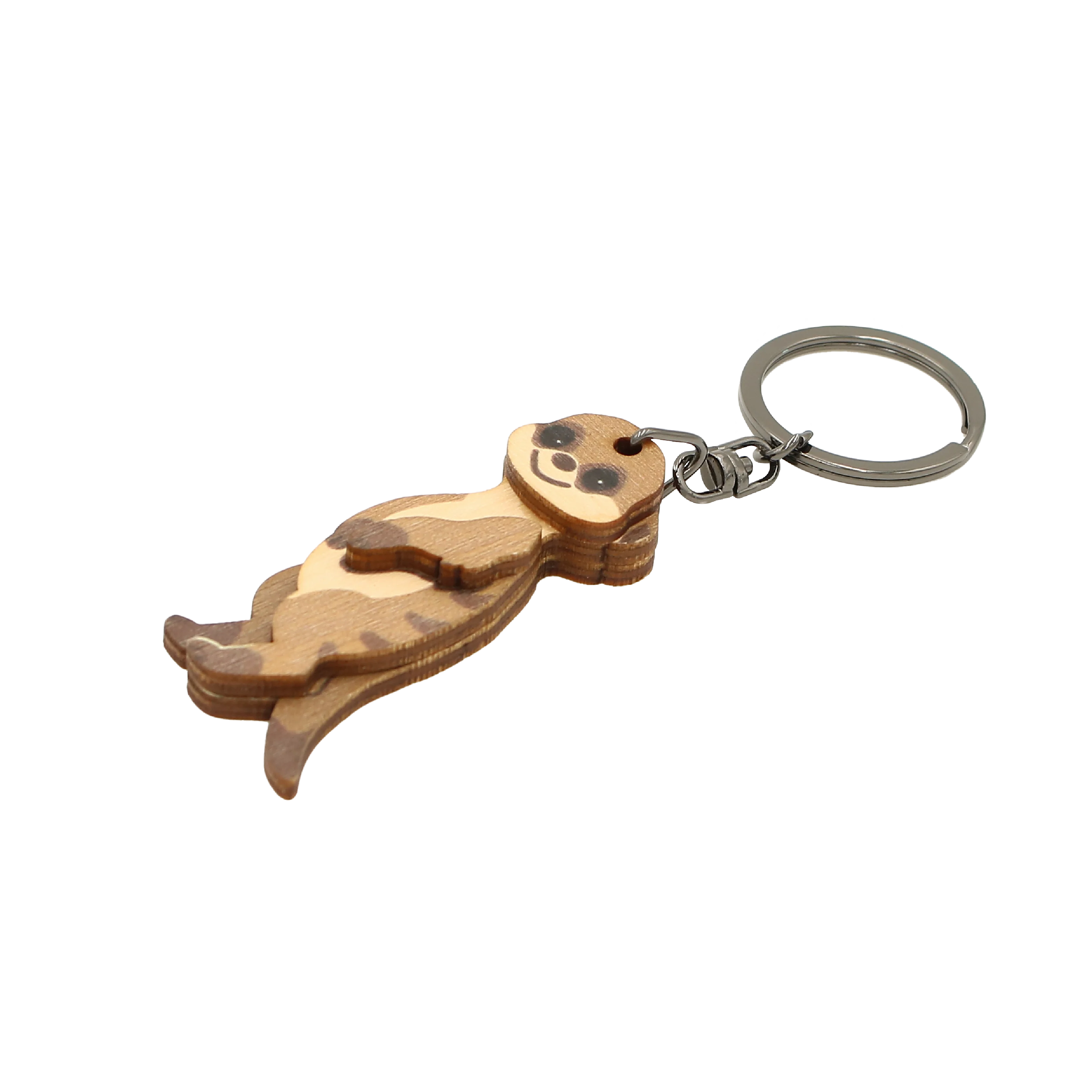 Perfect Souvenir Gift Meerkat Cute Animal Wood Keychain Custom Wooden Souvenir