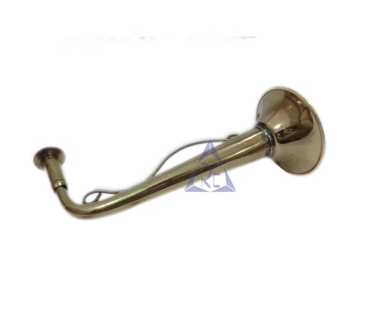 
Cave Solid Brass Trumpet Bugle Horn Army Bugle Brass Handicrafts French Horn Car Taxi Horn 