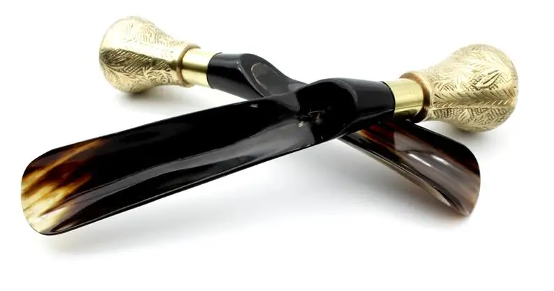 Высококачественный натуральный обувной гудок ручной работы и стильная ручка из латуни для удобного ношения обуви оптового экспорта