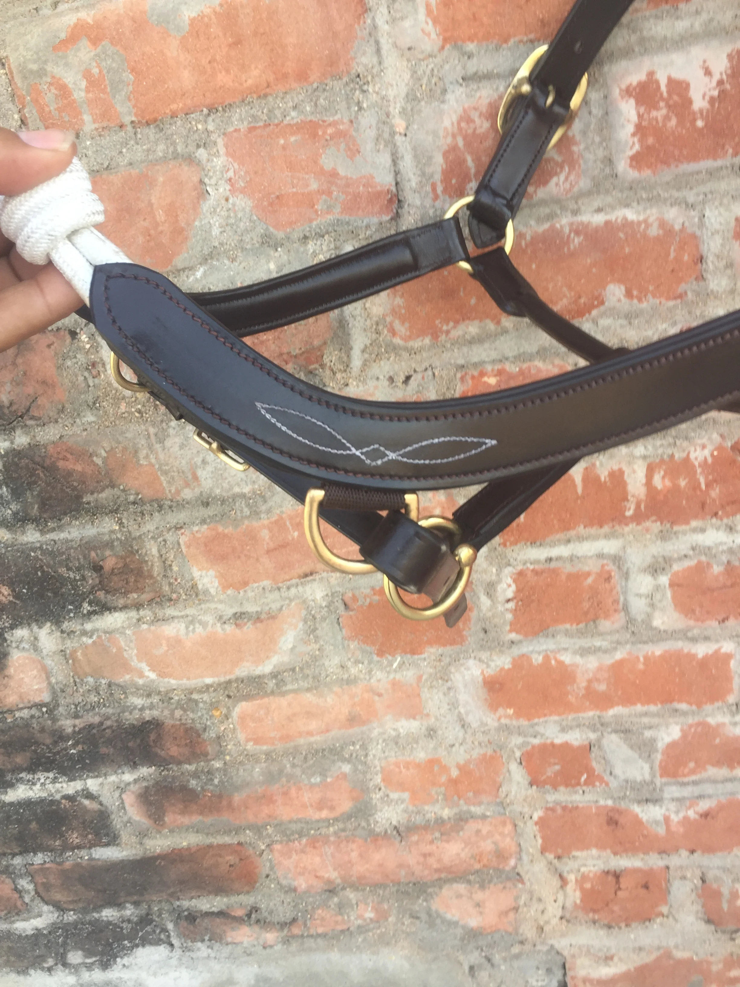 Rope Cord Show Jumping Noseband Horse  Leather Halter smart