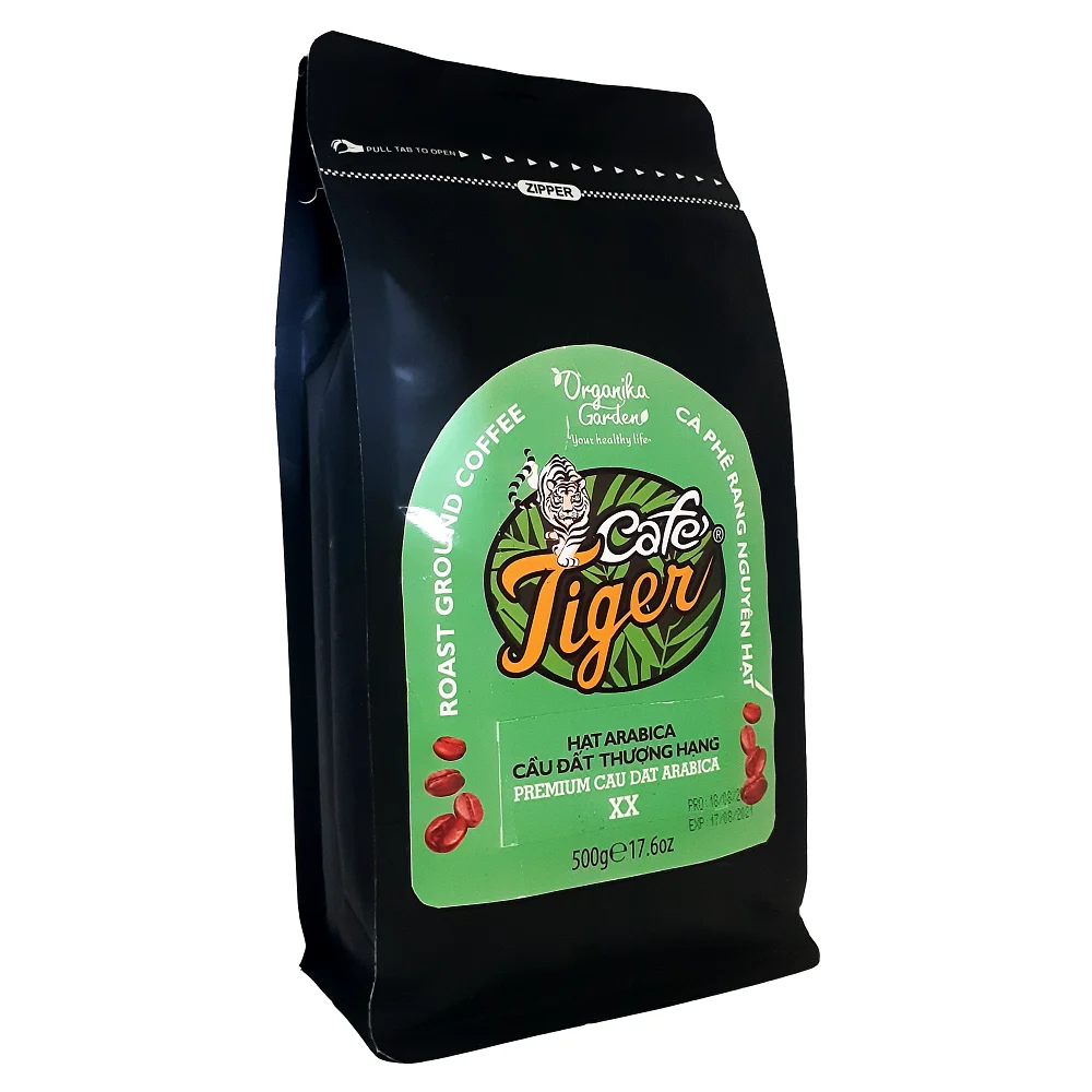 Vietnam Best Seller Ground Coffee Bean CAFE TIGER - PREMIUM CAUDAT ARABICA - WHOLE BEAN