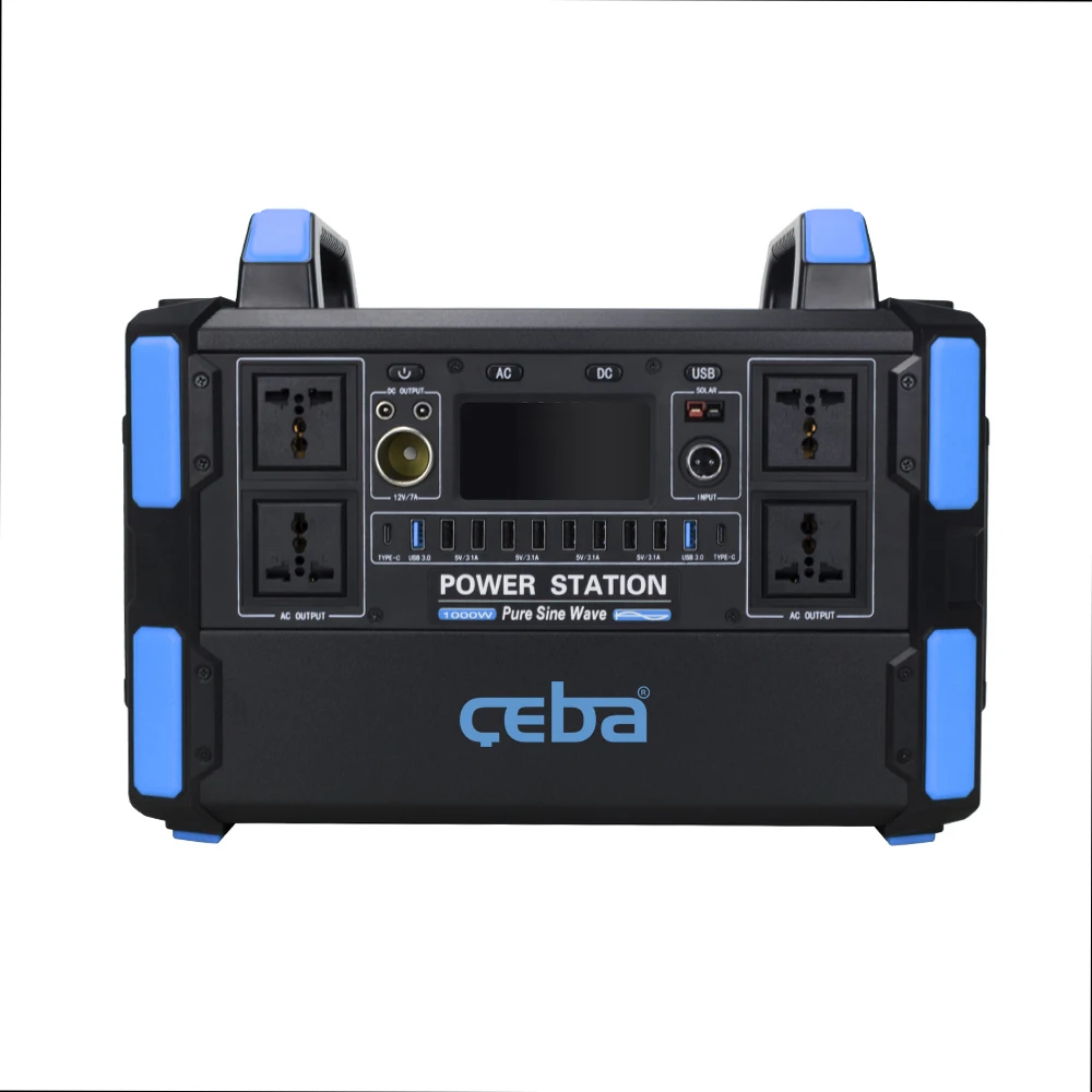 Матрас Пеленальный CEBA Солнечная портативная электростанция 1000W 1048Wh резервного копирования зарядное устройство на солнечной батарее литий-ионный аккумулятор генератор
