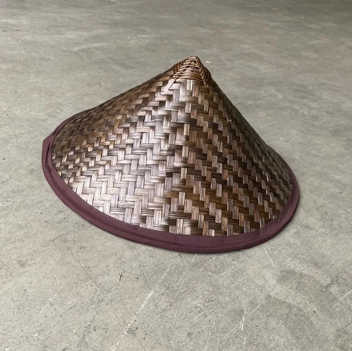 
42x46x21cm Traditional Unisex Summer Farmers Bamboo Sun Hat Manufactured In Vietnam 