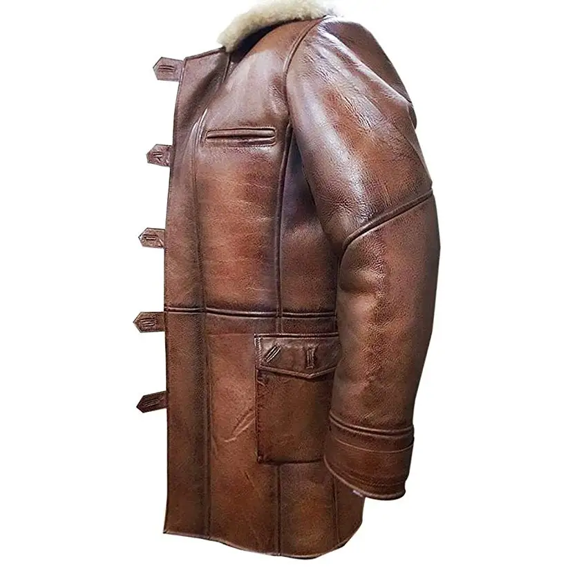 2022 Custom Real  Leather  men Coat