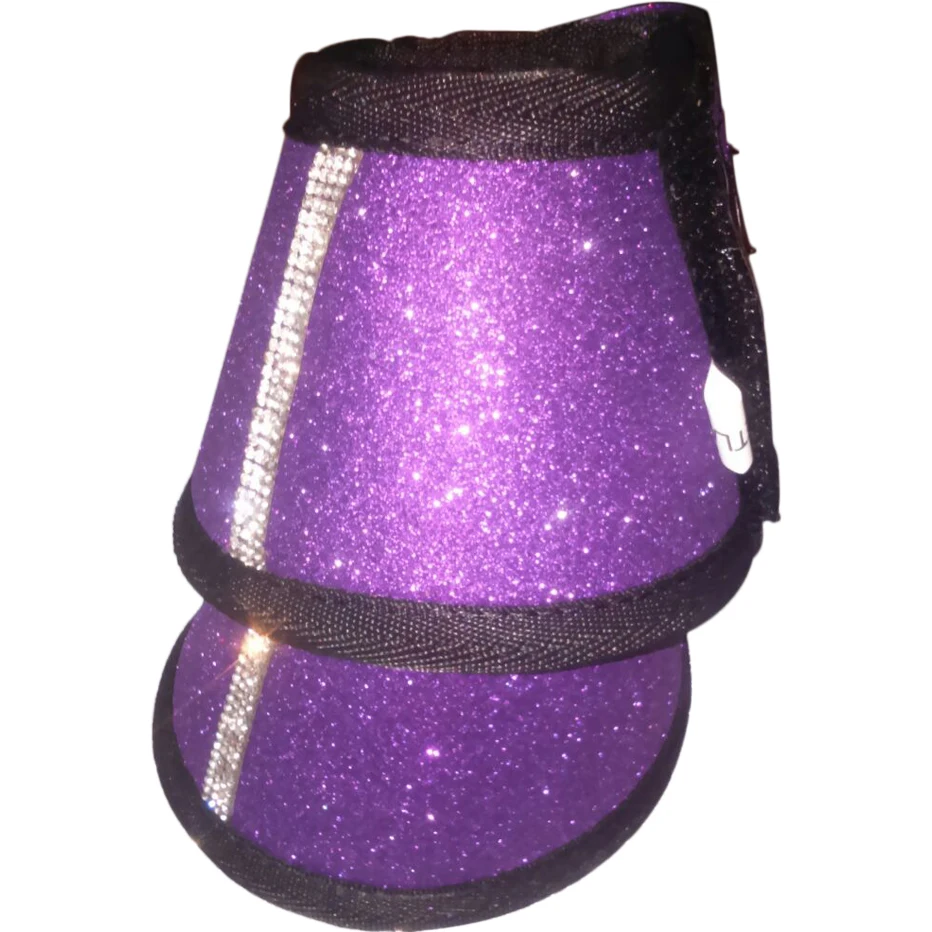 Glitter horse purple bell boots horse bell boots IN;34648 full cob Shetland
