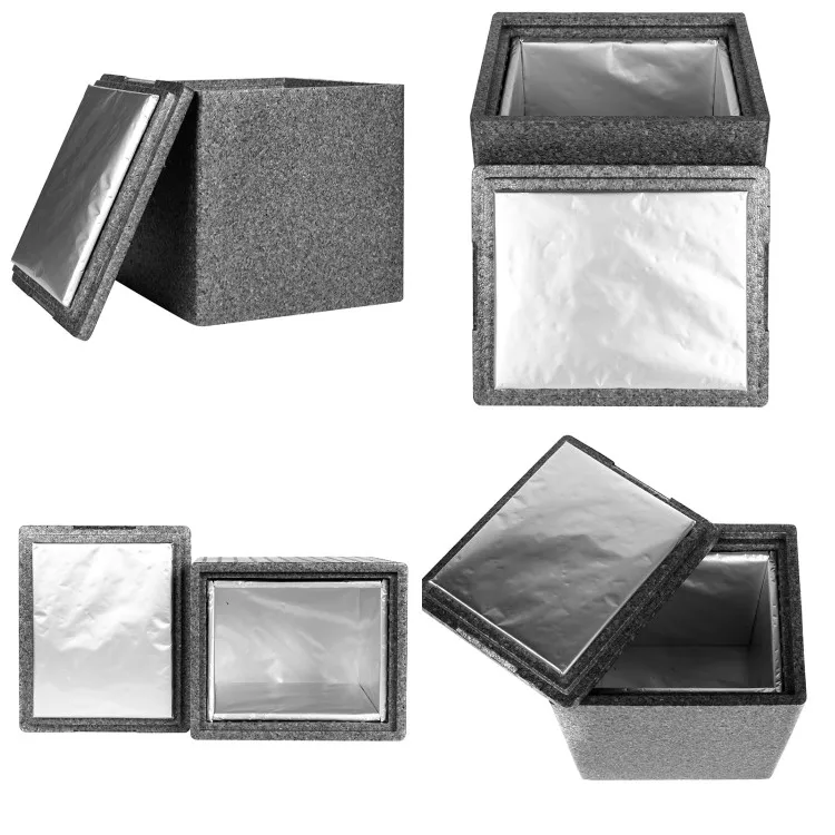 custom size eco foldable containers shipping food delivery thermal EPP foam insulated cooler box