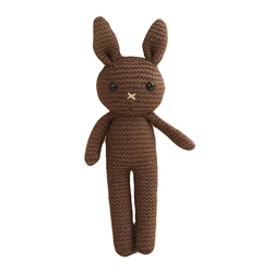 Newest Arrival Handmade Crochet Knit Toy Kids Little Rabbit Knitted Animal Doll Rabbit Stuffed Soft Plush Toy