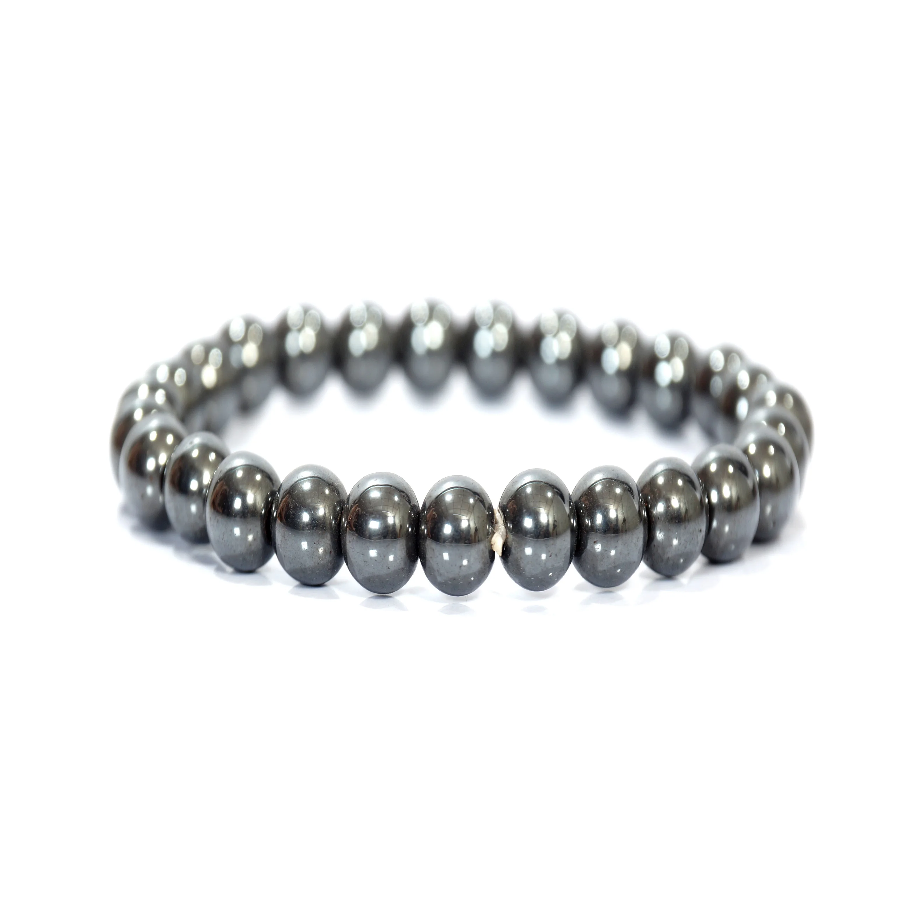 100% натуральный агат драгоценный камень ручной работы гематит браслеты с бусинами оптовая цена от KrystalPalace