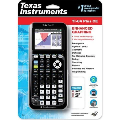 Authentic Texas Instruments TI-84 Plus CE Graphing Calculator, Black $50 FREE SHIPPING