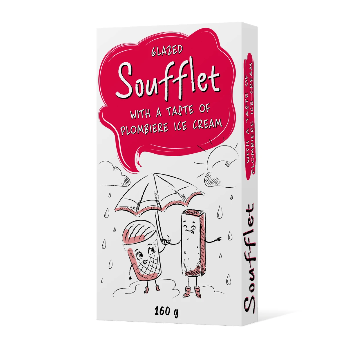 
Glazed soufflet with a taste of plombiere ice cream 