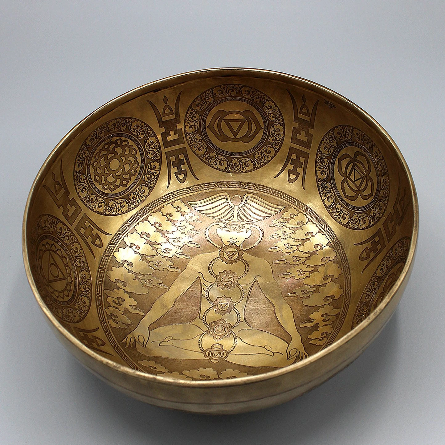 Новая дизайнерская натуральная лечебная чаша для ног Высококачественная латунная Поющая домашнего декора Звуковая терапия и Медитация