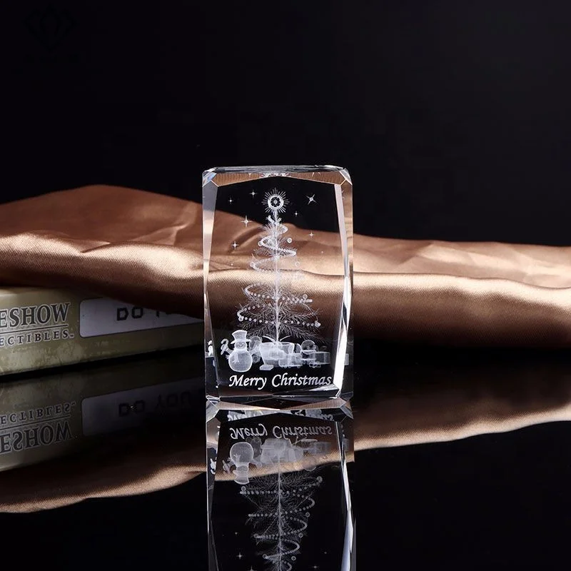 Пользовательская 3D лазерная гравировка Рождественская елка уникальные подарки Рождественские креативные