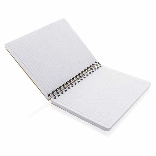 XD Collection A5 Kraft Recycled Paper Spiral Notebook with Sticky Notes P772.119