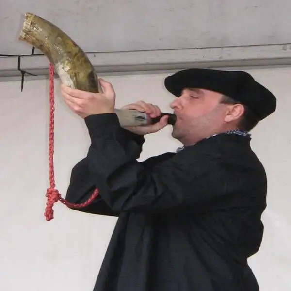 100% best quality sounding horn made of ox horn blowing horn