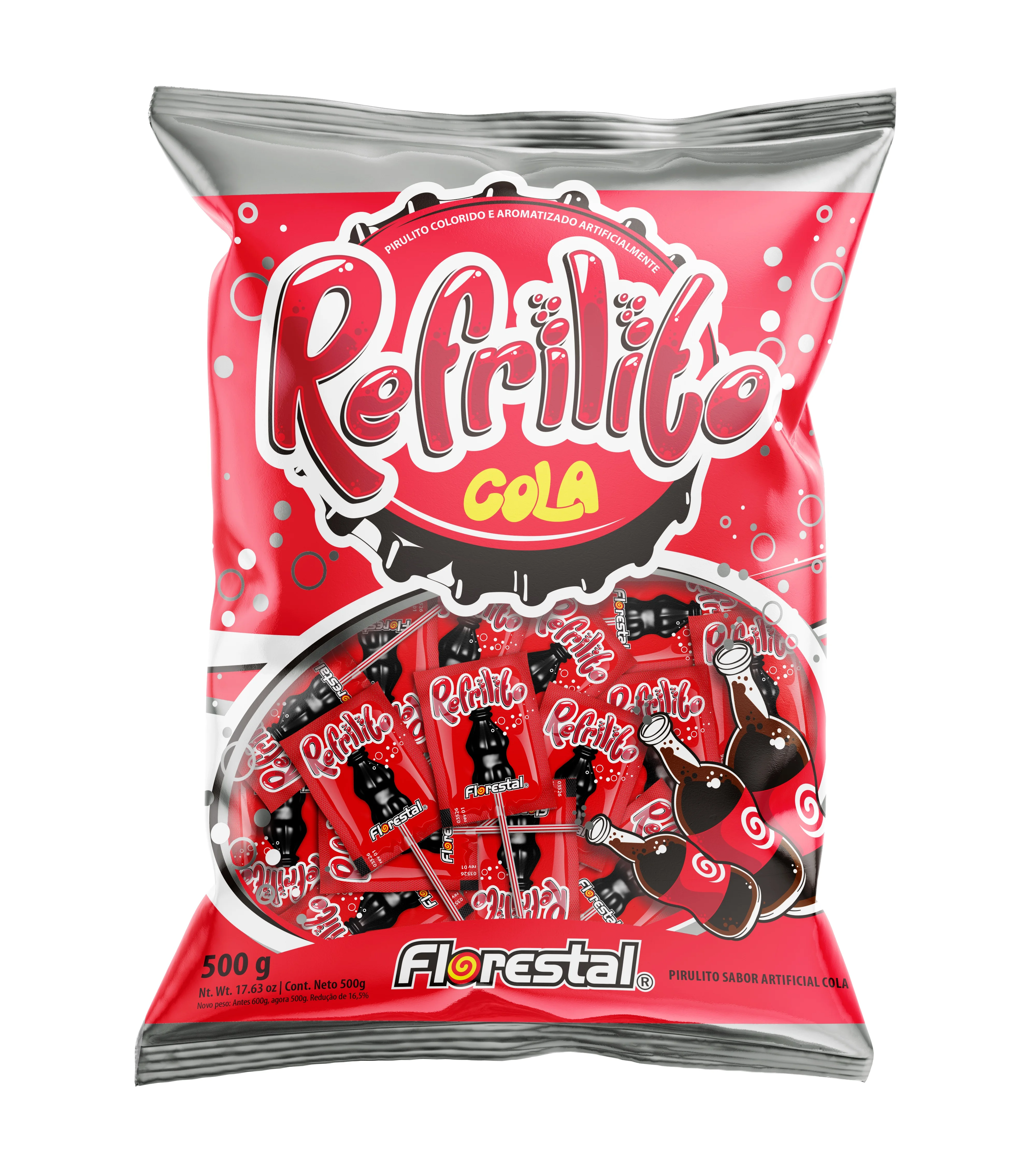 282 - Refrilito Cola Lollipops (Bottle Shape) 12g 26x42un