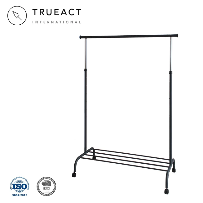 Ready to Ship Adjustable garment stand clothes display rolling indoor stand hangers and racks Single Garment Rack stand