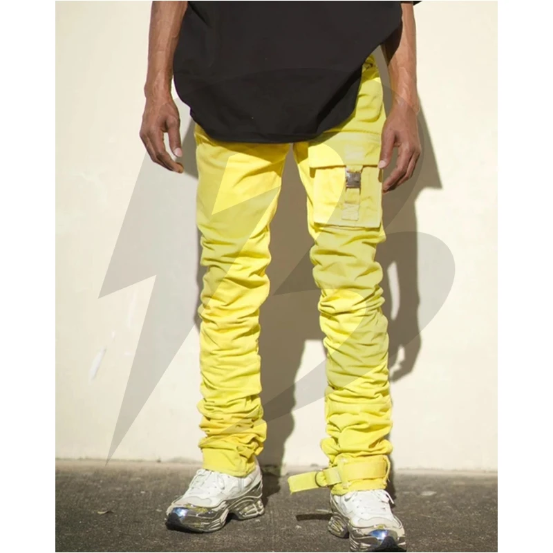 
Stacked jeans mens trousers fashion denim quality vintage designer custom skinny fit jeans wholesale 