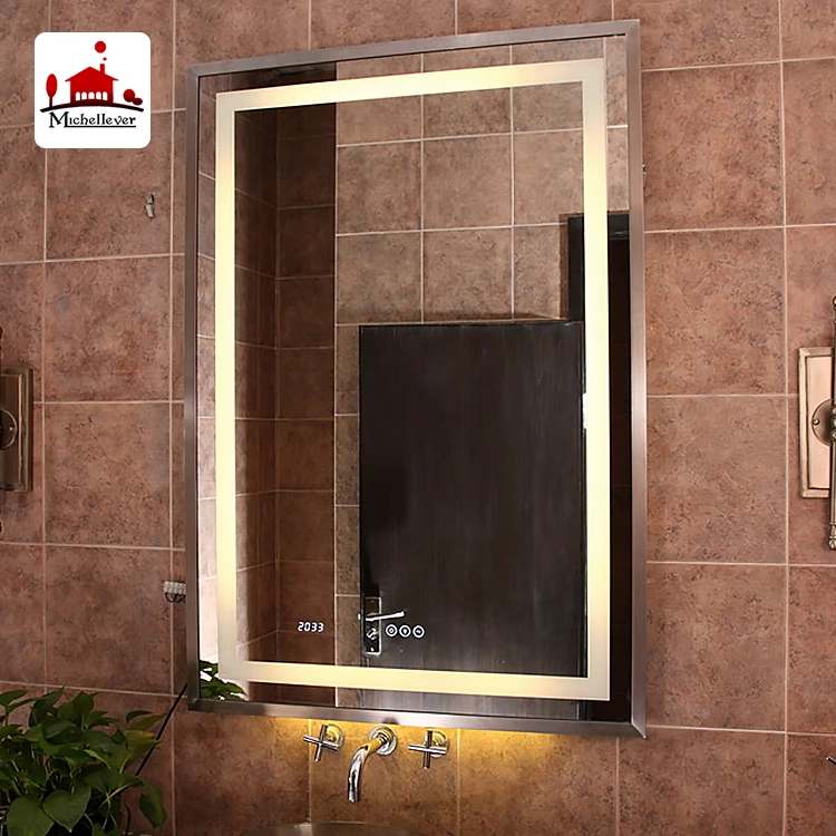 
bathroom high level smart rectangle backlit silver illuminated mirror usa standard hotel bedroom sets led illuminated mirror 