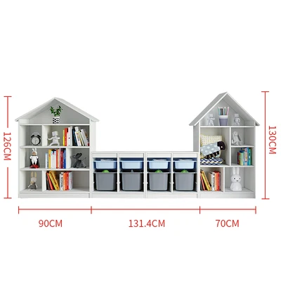 COMNENIE wooden lovely baby girls boys bookshelf set toys storage shelf drawers bedroom children kids cabinets
