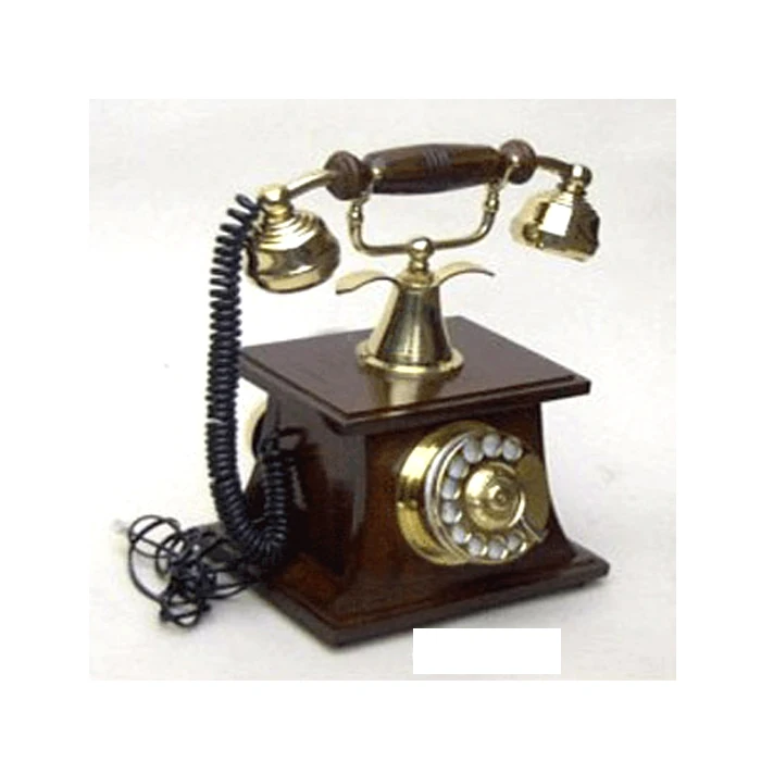 Vintage Antique nautical brass telephone for home and office decor Shiny Finished Brass Old rotary working dial telephone
