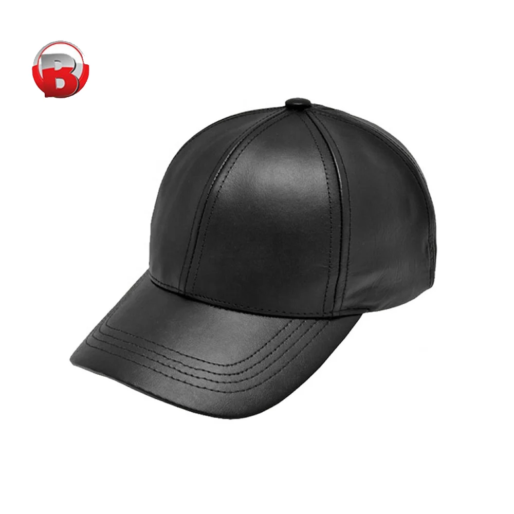  Бейсболка из чистой кожи для мужчин и женщин теплые черные кепки осенняя Кепка