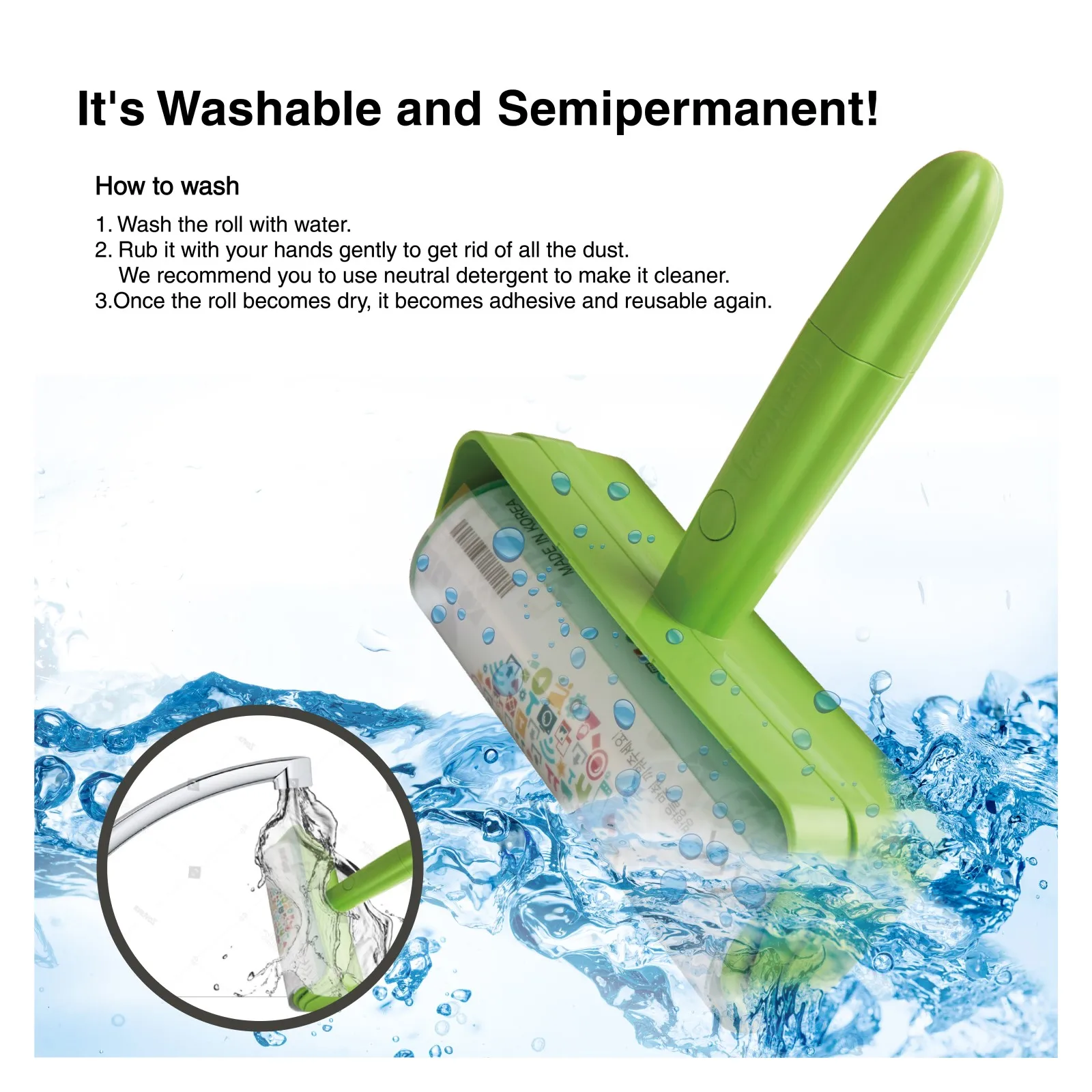 High quality of Elastic and Pliable Gel Can Reach Every Corner & Narrow Gaps Roll cleaner made in South Kroea