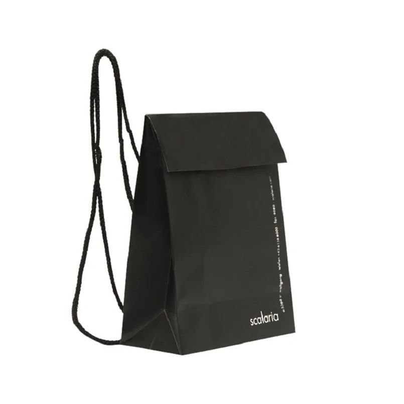 Высококачественный Подарочный пакет из переработанной крафт-бумаги с ручкой